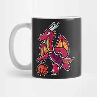 Fire Dragon Basketball Game Day Funny Team Sports B-ball product Mug